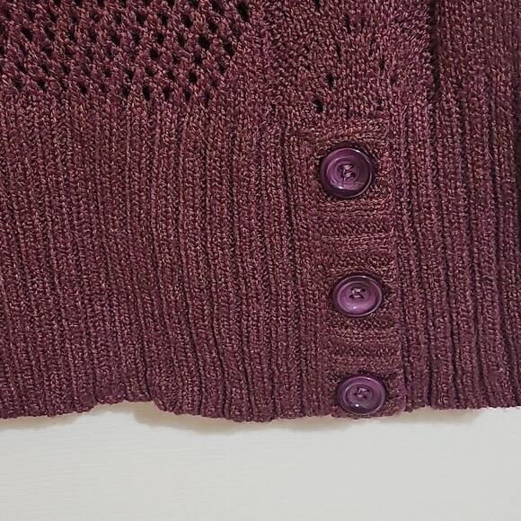 𝅺Maurices short sleeve maroon sweater woman's size small - Picture 6 of 6